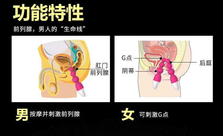 取悦 后庭震动拉珠肛塞 3款可选