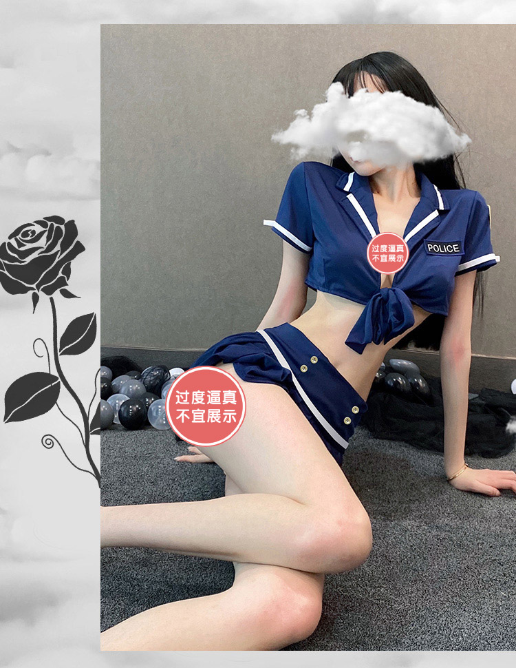 史黛丝 性感露腰女警制服诱惑